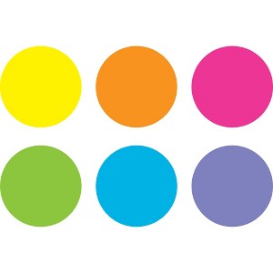 Teacher Created Resources® Spot On® Dry-Erase Desktop Writing Spots Bright Circles - 7", Pack of 6 - 1 of 4