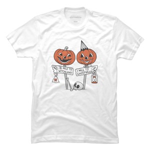 Men's Design By Humans Halloween Pathways By runcatrun T-Shirt - 1 of 4