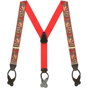 Suspender Store Men’s 1.5" Kris Kringle Christmas Button Suspenders - 1 of 4