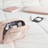 U Brands 8"x5.25" Dual Zip Corduroy Tech Organizer Dusty Rose - 2 of 4