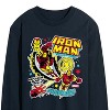 Men's - Marvel - Iron Man Sticker Style Long Sleeve Graphic T-Shirt - 2 of 4