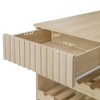 LOVSON Modern Kitchen Island Cart, Kitchen Island with Storage ,Drawer Wine Rack Lockable Casters,for Kitchen,Dining Room,Living Room - 4 of 4