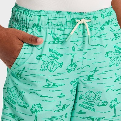 Cat & Jack Boys' Swim Trunks - Cat & Jack™ Green S — фото 3