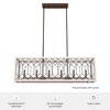 Hunter Fans 40" Chevron Ceiling Light Textured Rust Finish - 6 Bulb Linear Chandelier for Cozy Indoor Spaces - 3 of 4