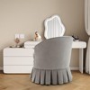 Mid Century Armchair, Modern Barrel Accent Chair, Comfy Upholstered Chair for Living Room, Vanity - 2 of 4