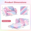 Infans 2-in-1 Kids Couch Folding Toddler Chair with Blanket Gift for 3+ Kids Rainbow - 2 of 4