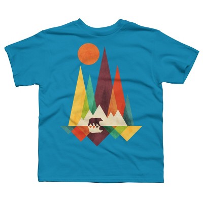 Boy's Design By Humans Mountain Bear By radiomode T-Shirt