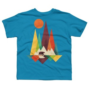 Boy's Design By Humans Mountain Bear By radiomode T-Shirt - 1 of 3