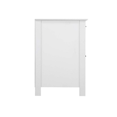 White 2-Drawer Lateral File Cabinet with Farmhouse Design