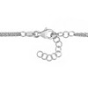 EVERLY JEWELRY Double Row 1mm Diamond Cut Curb Chain and 10.5mm Circle Charm Bracelet in Silver - Multiple Metal Color Options. - 2 of 4