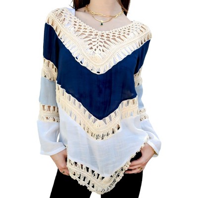 Anna-Kaci Women's V-Neck Crochet Summer Coverups for Everyday Looks