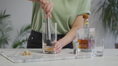 Natural Wood Ergonomic Cocktail Muddler with Serrated Base
