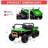Jojoka 24V 4WD 6-Wheel Ride-on Dump Truck, 2-Seater Electric UTV with Remote Control, Dump Bed & Shovel, Music, LED Lights - 2 of 4