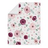 Watercolor Floral Bedding Set Burgundy Wine/Pink - Sweet Jojo Designs - image 2 of 4