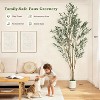Olive Trees Artificial Indoor, Tall Faux Olive Tree with Black Planter & Green Fake Moss, Artificial Plants with Natural Wood Trunk & Lifelike Fruits - 2 of 4