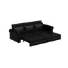 Homy Casa 3-in-1 Convertible Leather Sofa Bed with Nailhead Trim, Transforms to Chaise or King-Size Bed - 4 of 4
