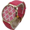 OLIVIA PRATT GEOMETRIC PATTERN LEATHER STRAP WATCH - 2 of 4