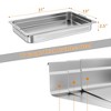 6 Pack Full Size Hotel Pan, NSF Certified, 2.5" Deep Commercial Stainless Steel Steam Table Pans with Handle, Anti-Jamming for Catering - 2 of 4