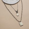 SOHI Women's Metallic Silver The Sailor's Multi-Layer Necklace - 3 of 4