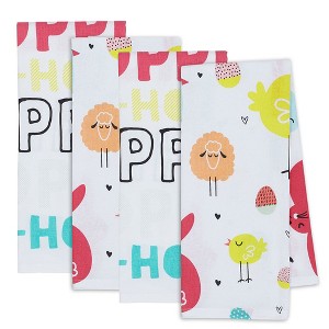 Design Imports Asst Hippity Hoppity Printed Dishtowel Set/4 - 1 of 4