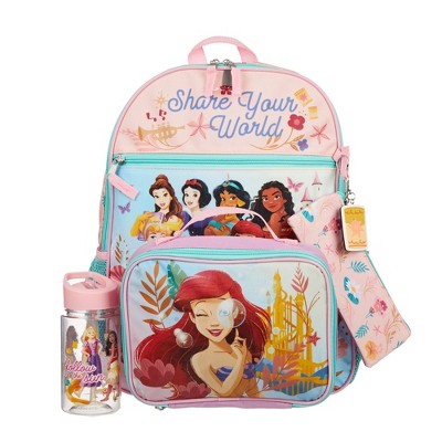 Disney princess backpack set hotsell