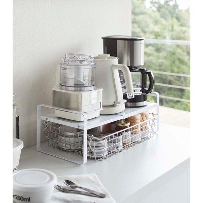 Adjustable White Steel Expandable Kitchen Countertop Organizer
