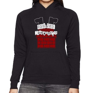 LA Pop Art Chimney Santa - Women's Word Art Hooded Sweatshirt - 1 of 4