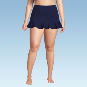 Lands' End Women's Ruffle Hem Mini Swim Skirt - 1 of 4