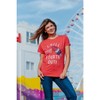 Womens Chill The Fourth Out T Shirt Funny Fourth Of July Popsicle Joke Tee for Ladies - Crazy Dog Women's T Shirt For Fourth Of July - 3 of 4