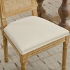 PAGED French Decor Chairs Set of 2 Upholstered Dining Chairs with Square Rattan Backrest and Exquisitely Carved Wood Frame for Living Room - 3 of 4