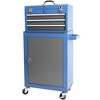 3-Drawer Rolling Tool Box with Wheels, Tool Box with Large Storage Compartments and Adjustable Shelves - 4 of 4