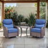 POCASSY Outdoor Swivel Rocker Patio Swivel Chairs Set of 2, 6" Thick Cushions All Weather Brown Wicker Swivel Glider Chairs with High Back for Porch - 3 of 4