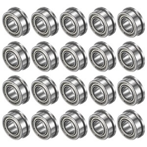 Unique Bargains Chrome Steel Multipurpose Use Flanged Ball Bearing 20 1/4" x 1/2" x 1/5" - 1 of 4