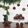 2.36" Multicolor Velvet Christmas Ornaments – 25-Piece Shimmering Flocked Christmas Ornament Ball Set - 3 of 4