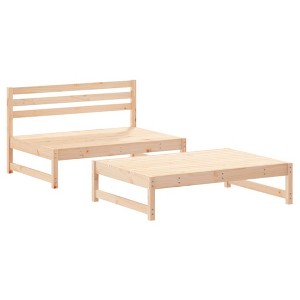vidaXL 2 Piece Patio Lounge Set Solid Wood Pine - 1 of 1