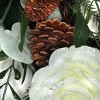 26" Mixed Greens and White Flowers Artificial Wreath - National Tree Company - 3 of 3