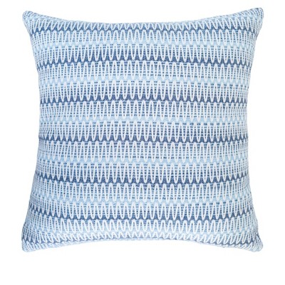 Summer Twist Blue 20x20 Indoor Outdoor Pillow