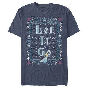 Men's Frozen Let Go Knit Pattern T-Shirt - 1 of 3