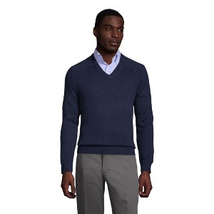 School Uniform Young Men's Cotton Modal V-neck Sweater - 1 of 3