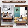 Tangkula Lift Top Coffee Table Multifunctional Pop-up Central Table with Lifting Tabletop - 4 of 4