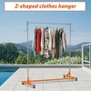 Z Rack, Portable Rolling Clothes Rack, Heavy Duty Garment Rack with Nesting Base, Commercial Clothing Rack with Wheels for Living Room, Bedroom - 4 of 4