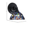 Toltec Lighting Any 1 - Light Sconce in  Matte Black with 7" Blue Mosaic Art Glass Shade - 2 of 2