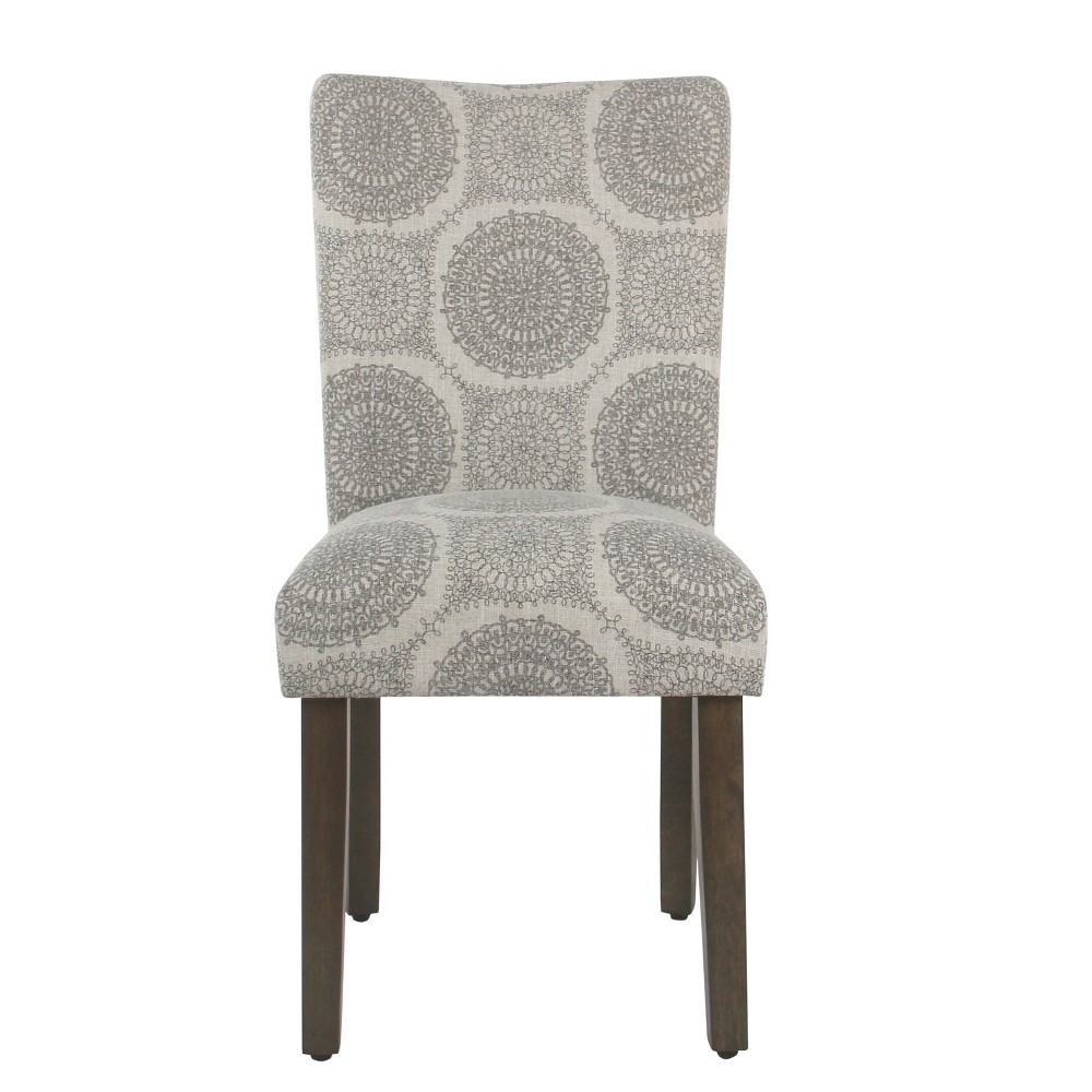 Photos - Dining Table Set of 2 Parsons Dining Chair Light Gray - HomePop: Upholstered Seat, Wood