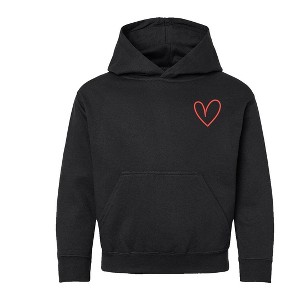 The Juniper Shop Embroidered Hand Drawn Heart Youth Graphic Hoodie - 1 of 3