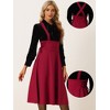 Allegra K Women's Brace High Waisted Lace Up Midi Suspender Skirt - 2 of 4