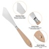 Unique Bargains Stainless Steel Wood Handle Flexible Polished Painting Mixing Scrape 2 Pcs - 4 of 4