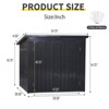 ORRD Outdoor Metal Garbage Bin Shed for 2 Trash Cans, Upgraded Black Galvanized Steel Storage for Yard or Garden - 3 of 4