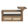 NicBex Modern Rectangular Coffee Table with Rattan Drawer,Open Shelf, Multifunctional Center Table for Living Room - 2 of 4