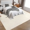 Washable Modern Textured Solid Rug Non Slip Low Pile Rug Soft Contemporary Throw Floor Cover Foldable Indoor Carpet for Living Room Bedroom - 4 of 4