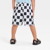 Grayson Mini Toddler Boys' Checkered Shorts - Black - 2 of 3